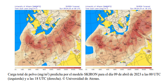 contaminación partículas mapas 10042023