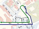 Plano de la nueva parada del autobús urbano en el Campus Miguel Delibes