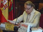 María España durante su intervención