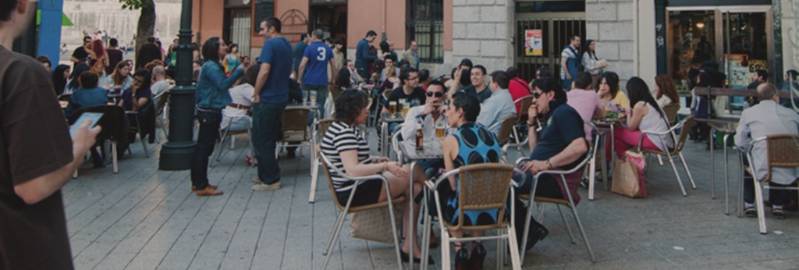 Terrazas de hostelería en la plaza de la Libertad