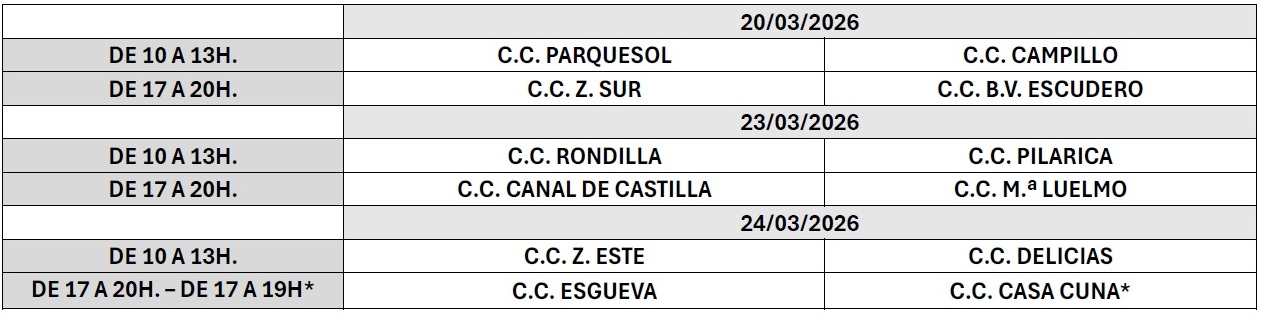 horarios