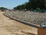 Aspecto de los trabajos de urbanización que se realizan en la zona del Pinar