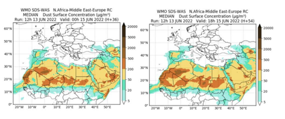 Contaminación masa aire mapa 20220615