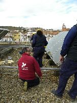 Alumnos del taller de empleo de energía solar. Zona de Girón