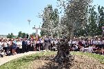 Un momento del acto realizado en la confluencia de la Avenida de Segovia y el Paseo Juan Carlos I