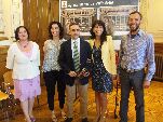 Los participantes en la presentación
