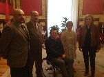 Los asistentes a la reunión en el despacho de Alcaldía