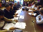 Un momento de la reunión mantenida por la Junta Local de Seguridad