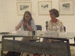 Cantalapiedra y Morin presentando la exposición