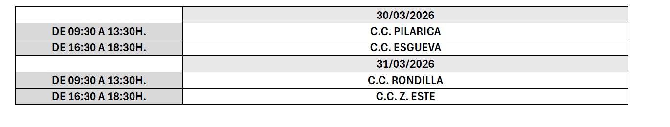 horarios nsc