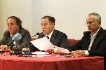 El concejal de Hacienda junto al gerente y un técnico de la FMD